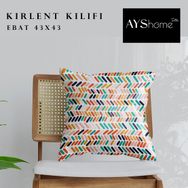 Ayshome Renkli 43x43 cm Kırlent Kılıfı
