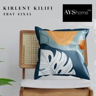 Ayshome Renkli Yaprak 43x43 cm Kırlent Kılıfı