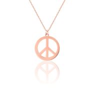 Azuris Silver ALK1359 Kadın Rose Gold 925 Ayar Gümüş Peace Kolye