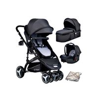 Baby Home BH-945 Paris Amortisörlü Füme Travel Sistem Bebek Arabası