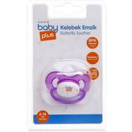 Baby Plus BYP-304 T 6-18 Ay Tekli Damaklı Mor Bebek Emzik
