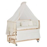Baby Tech Extra 60x120 cm Doğal Naturel Ahşap Anne Yanı Beşik
