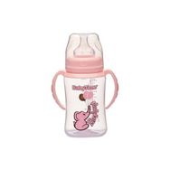 Baby Time 250 ml Pembe Silikon Uçlu Geniş Ağız Kulplu Biberon