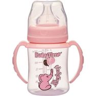 Baby Time BT078 Pembe Geniş Ağız Kulplu Biberon