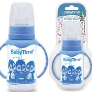 Baby Time Kulplu Silikon Damak Uçlu 150 ml PP Biberon