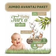 Baby Turco Doğadan No:4 Maxi 180 Adet Bebek Bezi