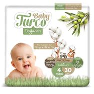 Baby Turco Doğadan No:4 Maxi 30 Adet Bebek Bezi