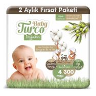 Baby Turco Doğadan No:4 Maxi 300 Adet Bebek Bezi