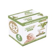 Baby Turco Doğadan No:4 Maxi 432 Adet Bebek Bezi