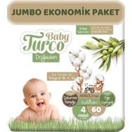 Baby Turco Doğadan No:4 Maxi 60 Adet Bebek Bezi