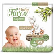 Baby Turco Doğadan No:4 Maxi 90 Adet Bebek Bezi