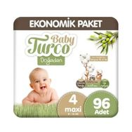 Baby Turco Doğadan No:4 Maxi 96 Adet Bebek Bezi
