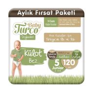 Baby Turco Doğadan No:5 Junior 120 Adet Külot Bebek Bezi