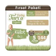 Baby Turco Doğadan No:5 Junior 144 Adet Külot Bebek Bezi