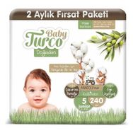 Baby Turco Doğadan No:5 Junior 240 Adet Bebek Bezi