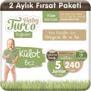 Baby Turco Doğadan No:5 Junior 240 Adet Külot Bebek Bezi