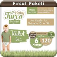 Baby Turco Doğadan No:6 Xlarge 120 Adet Külot Bebek Bezi