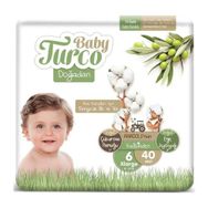Baby Turco Doğadan No:6 Xlarge 40 Adet Bebek Bezi