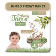 Baby Turco Doğadan No:6 Xlarge 60 Adet Bebek Bezi