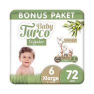 Baby Turco Doğadan No:6 XLarge 72 Adet Bebek Bezi