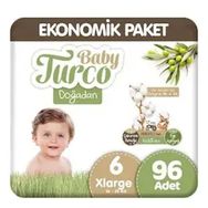 Baby Turco Doğadan No:6 XLarge 96 Adet Bebek Bezi