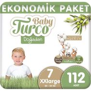 Baby Turco Doğadan No:7 XXLarge 112 Adet Bebek Bezi