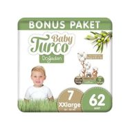 Baby Turco Doğadan No:7 XXLarge 62 Adet Bebek Bezi