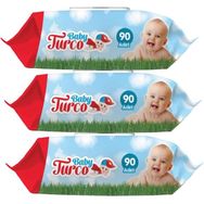 Baby Turco Klasik 3x90 Yaprak Islak Havlu Mendil