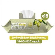 Baby Turco Zeytinyağlı 90x18 1620 Yaprak Islak Havlu Mendil
