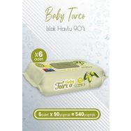 Baby Turco Zeytinyağlı 90x6 540 Yaprak Islak Havlu Mendil