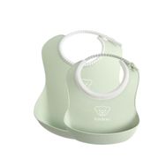 Babybjorn Yumuşak Powder Green Plastik Mama Önlüğü Seti