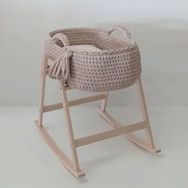Babycom 40x70 cm Standlı Örgü Bej Puset Beşik