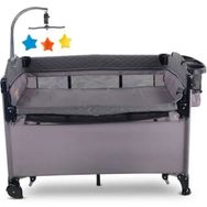 Babyhope BH-1080 Royal Grey 70x110 cm Anne Yanı Oyun Parkı Beşik