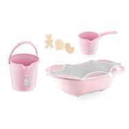 BabyJem 439 Pembe Bebek Banyo Küvet Seti 5 Parça