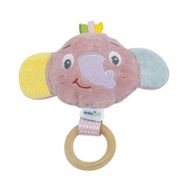 Babyjem Gül Kurusu Ahşap Halkalı Küçük Oyuncak Fil