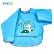 Babyjem Poli Kollu Muşamba Mavi Mama Önlüğü