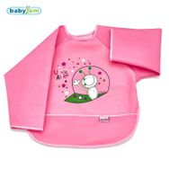 Babyjem Poli Kollu Muşamba Pembe Mama Önlüğü