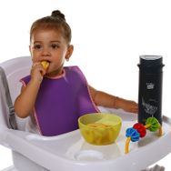 Baby&Me Peva Pembe Mor 2'li Bebek Mama Önlüğü