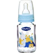 Babytime BT074 Mavi 125 ml Klasik Cam Biberon