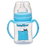 Babytime BT078 Mavi 150 ml 0-6 Ay Geniş Ağız Kulplu Biberon