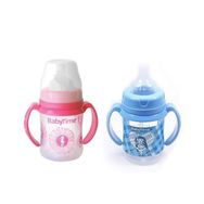 Babytime BT078 Pembe 150 ml Geniş Ağız Kulplu Pp Biberon
