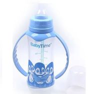 Babytime Mavi Silikon Kiraz Uçlu Kulplu 250 ml Biberon