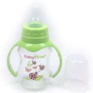 BabyTime Yeşil Silikon Kiraz Uçlu 150 ml Klasik Biberon