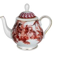 Baci Milano Le Rouge 14x19.5 cm Kırmızı Porselen Demlik