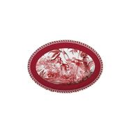 Baci Milano Le Rouge Oval 36x26 cm Porselen Tabak