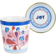 Baci Milano Mamma Mia 5.5x7 cm Yaprak Desenli Tabaklı Espresso Fincanı
