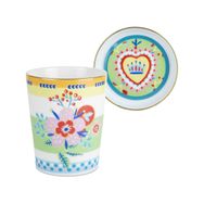 Baci Milano Mamma Mia 9x12 cm Çiçek Desenli Tabaklı Fincan
