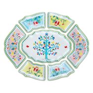 Baci Milano Mamma Mia Ağaç Desenli 7 Parça 50 cm x 60 cm Meze Tabağı