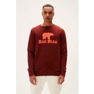 Bad Bear 220212007 Logo Kahverengi Crewneck Erkek Kazak