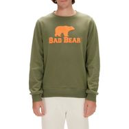 Bad Bear 220212007 Logo Yeşil Crewneck Erkek Kazak